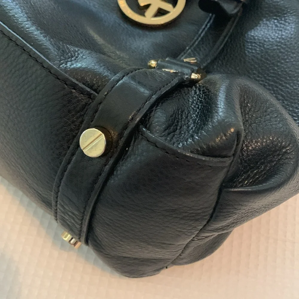 Michael Kors soft black leather shoulder bag
